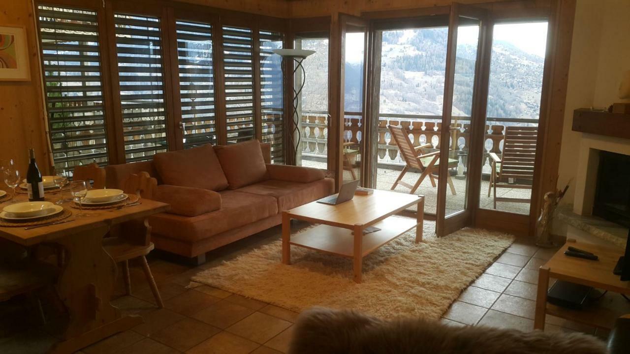 Appartement D'Une Chambre Avec Vue Imprenable - Veysonnaz Exteriér fotografie