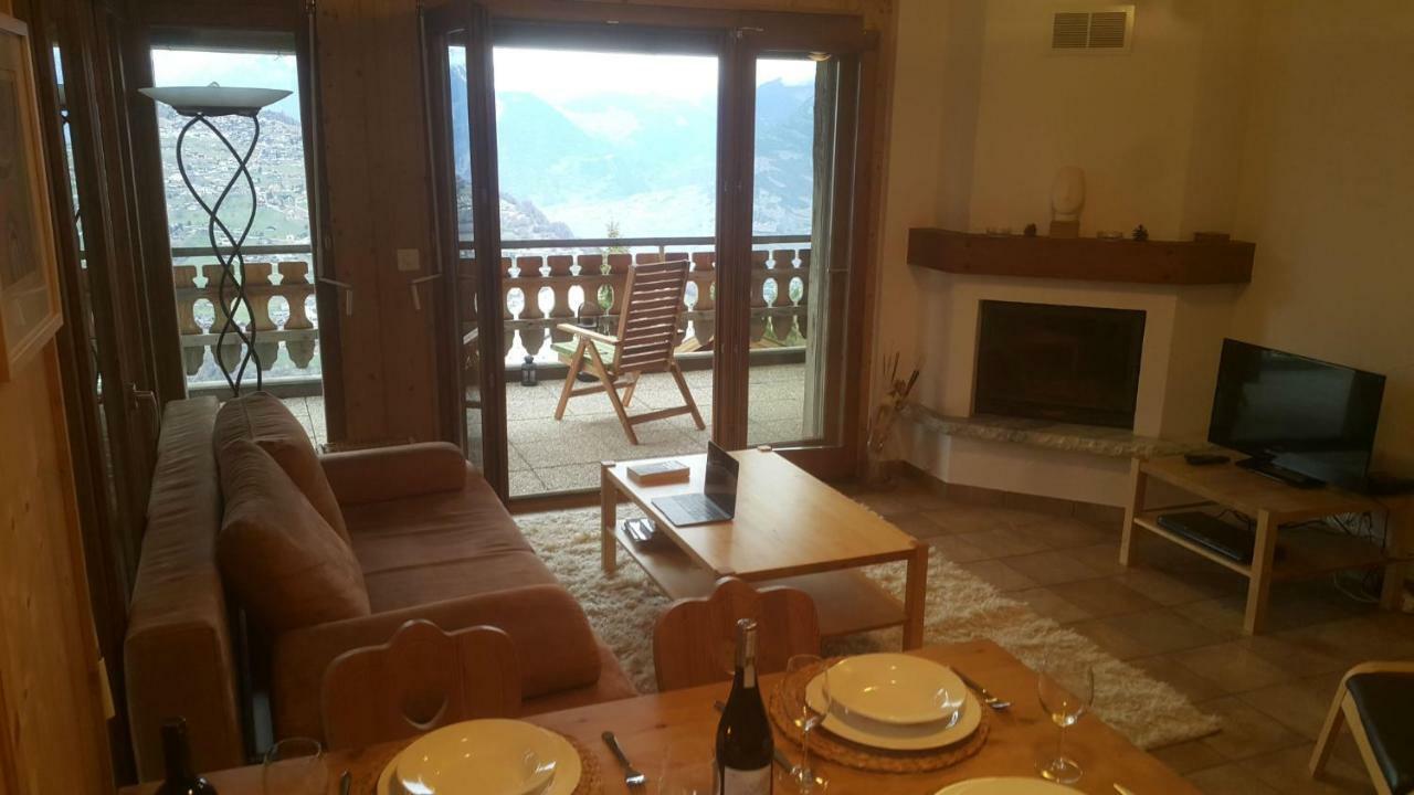 Appartement D'Une Chambre Avec Vue Imprenable - Veysonnaz Exteriér fotografie